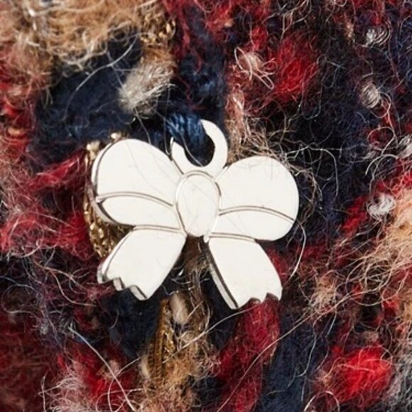 Chanel Red Multicolor Tweed Charms WOC Clutch Bag - Picture 10 of 12